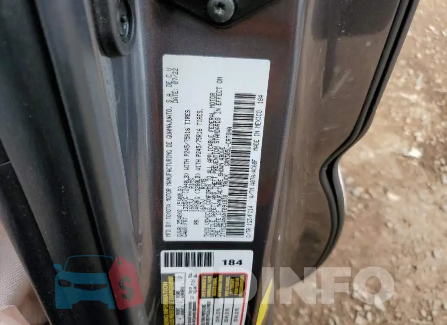 3TYSZ5AN6NT091838 Photo# 12