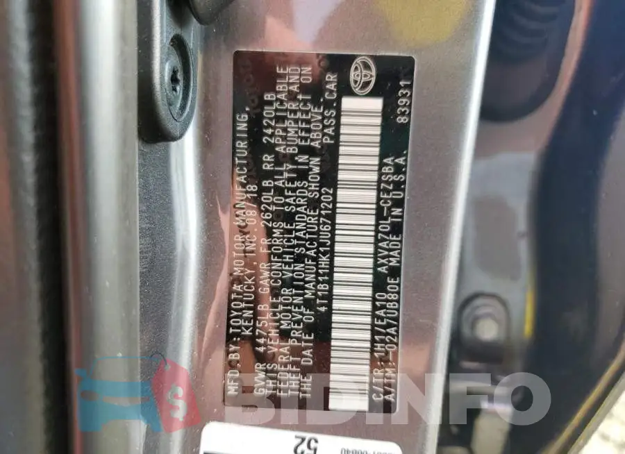 4T1B11HK1JU671202 Photo# 12