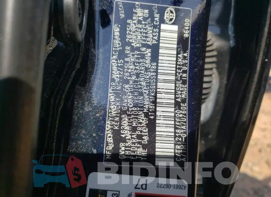 4T1BF1FK5GU558186 Photo# 13
