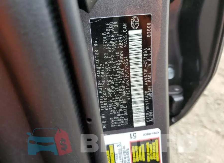 4T1C11AK1PU728554 Photo# 12