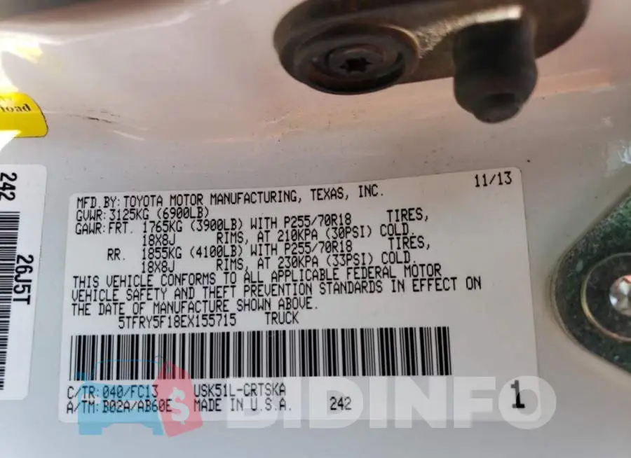 5TFRY5F18EX155715 Photo# 12