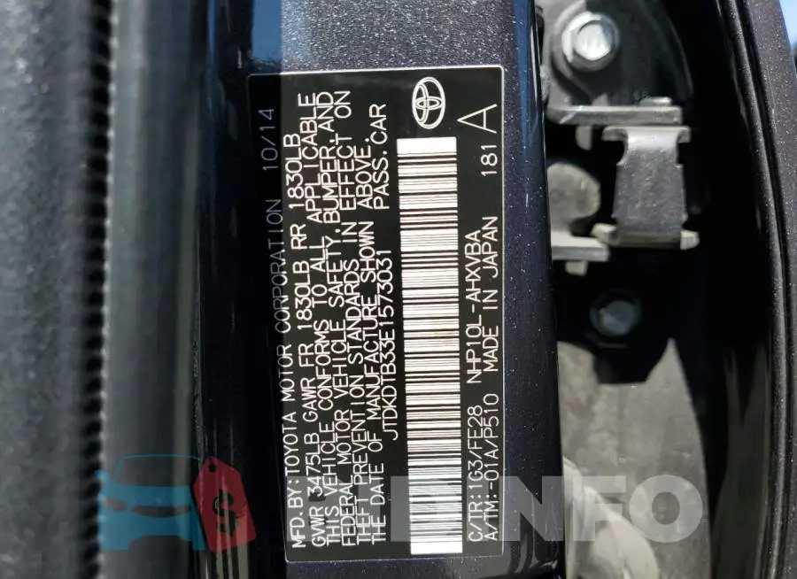 JTDKDTB33E1573031 Photo# 12