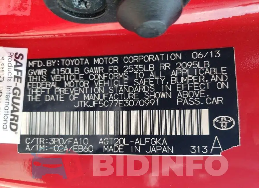 JTKJF5C77E3070991 Photo# 12