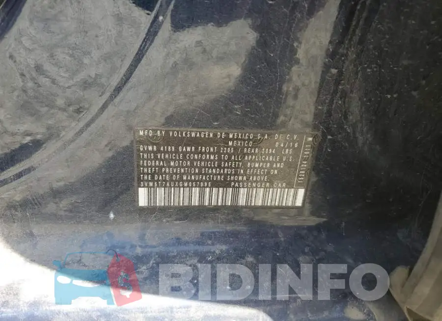 3VW5T7AUXGM057995 Photo# 13