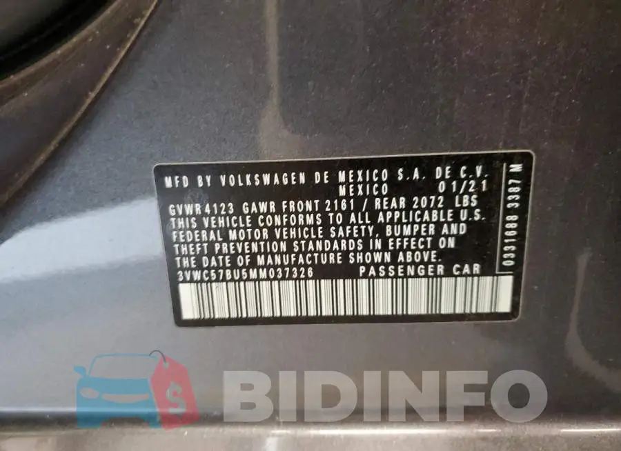 3VWC57BU5MM037326 Photo# 12