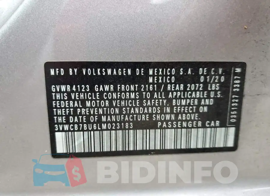 3VWCB7BU6LM023183 Photo# 12
