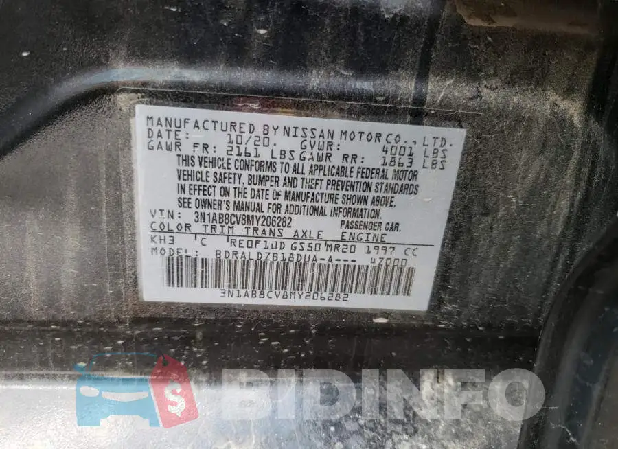 3N1AB8CV8MY206282 Photo# 12