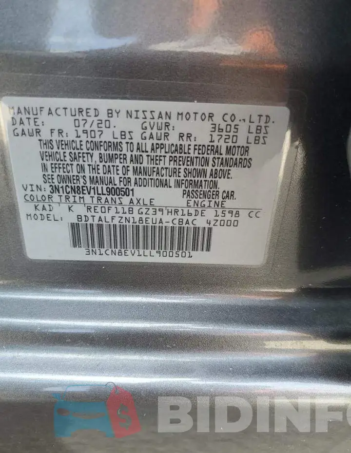 3N1CN8EV1LL900501 Photo# 13