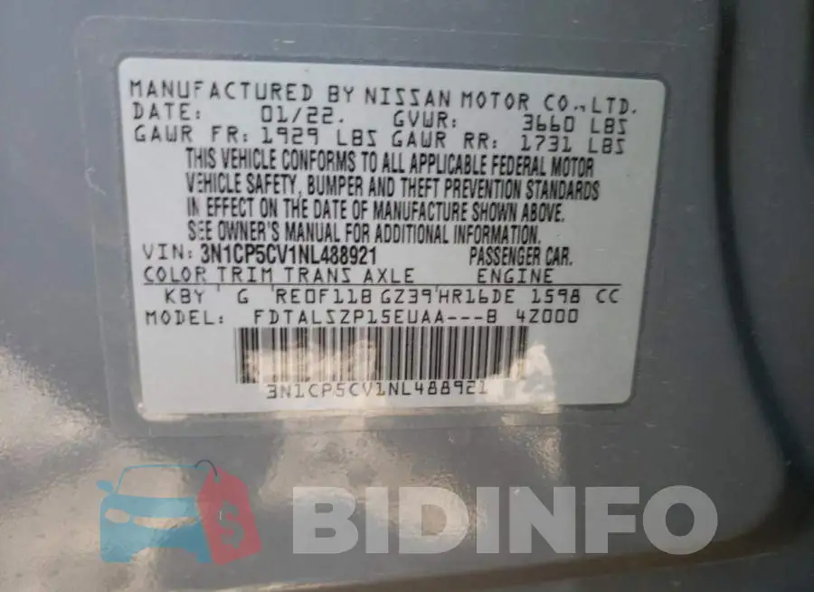 3N1CP5CV1NL488921 Photo# 12