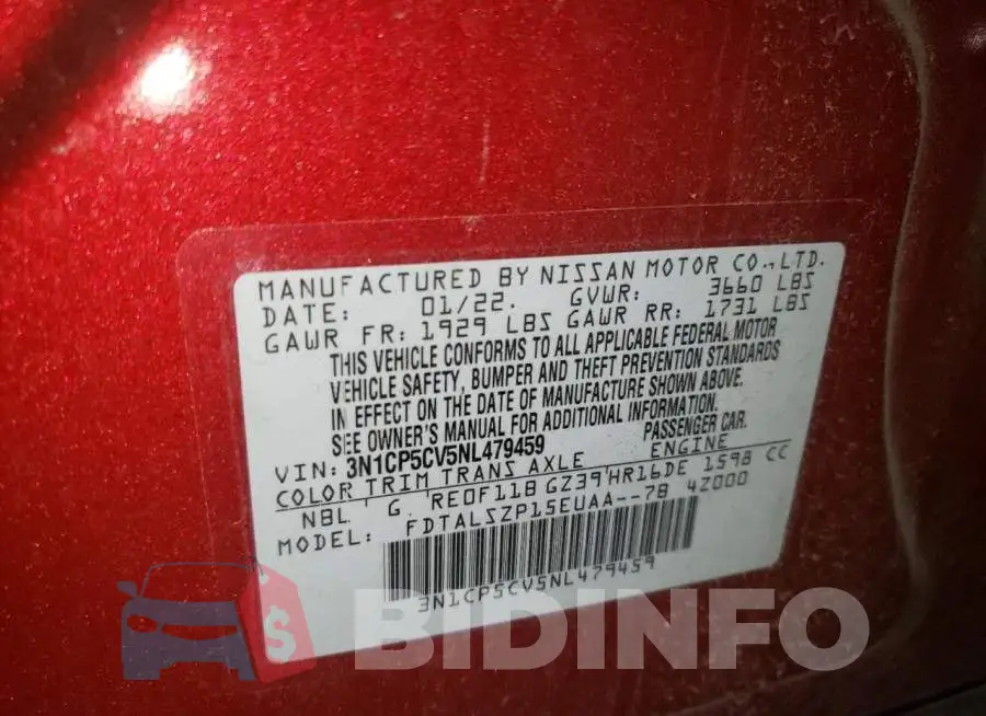 3N1CP5CV5NL479459 Photo# 12