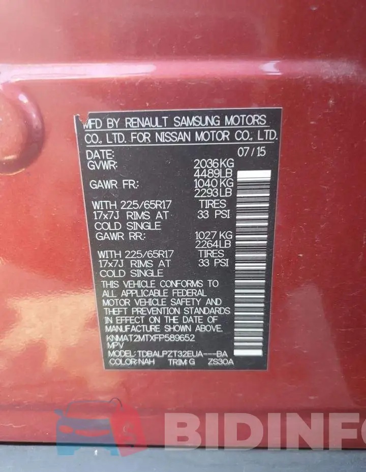 KNMAT2MTXFP589652 Photo# 13