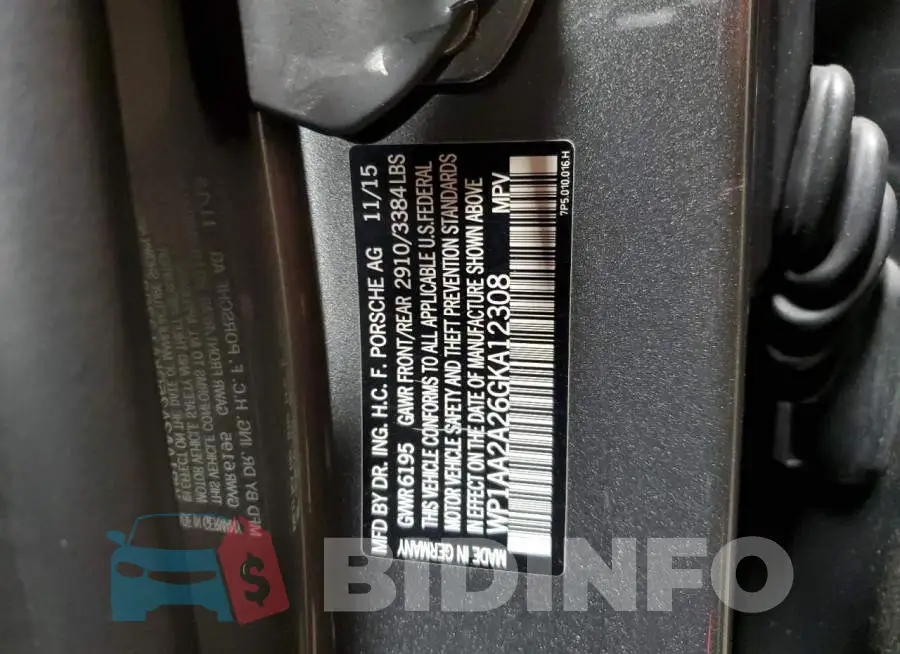 WP1AA2A26GKA12308 Photo# 12