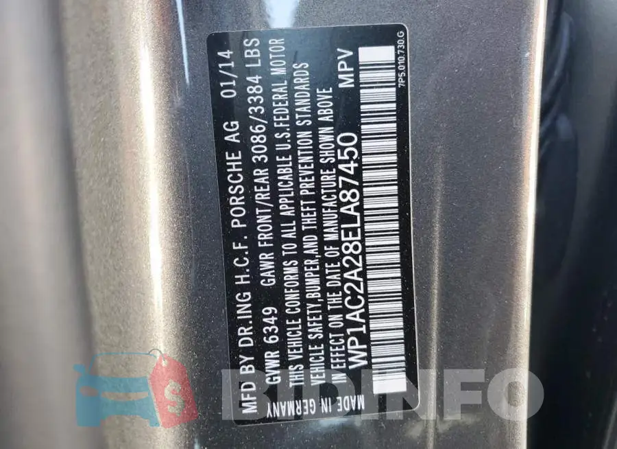 WP1AC2A28ELA87450 Photo# 13