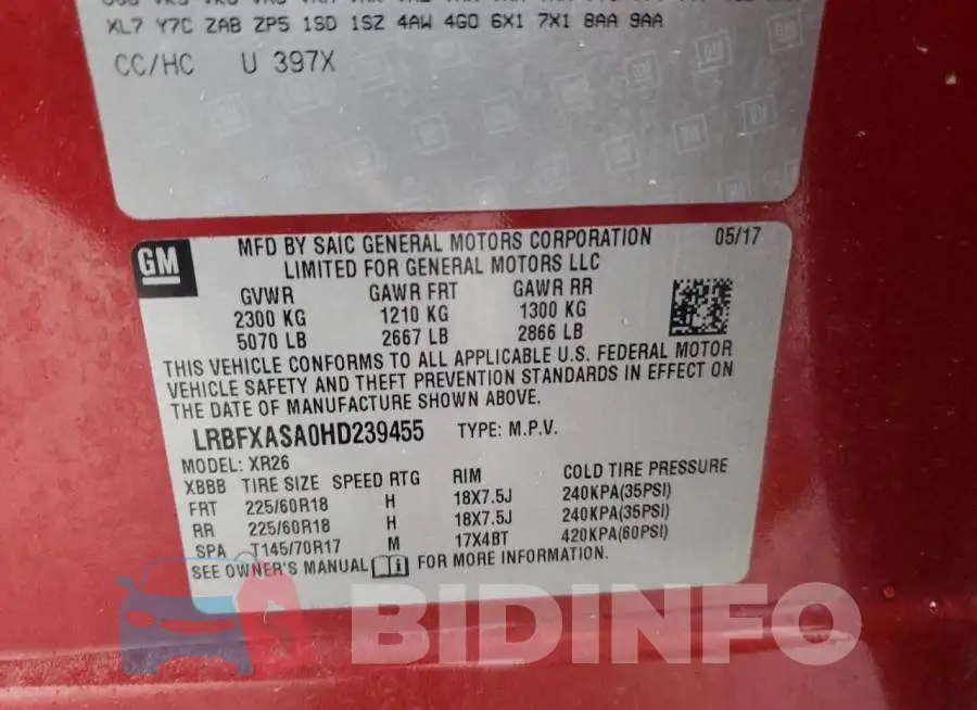 LRBFXASA0HD239455 Photo# 13
