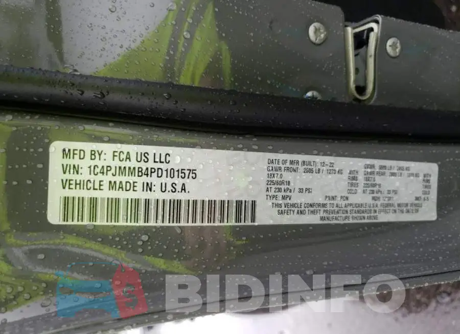 1C4PJMMB4PD101575 Photo# 14
