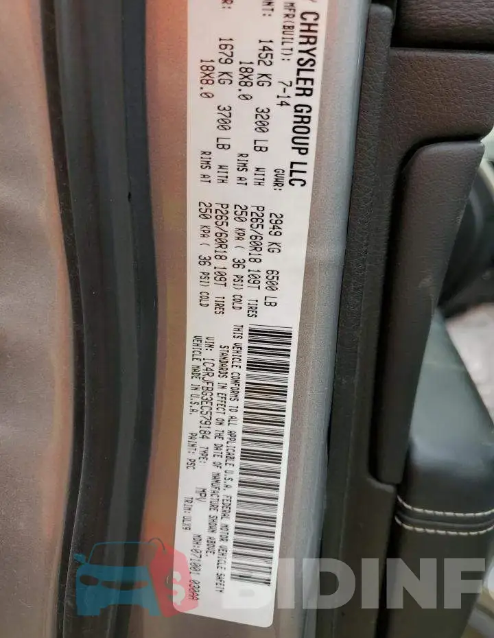 1C4RJFBG3EC579184 Photo# 13