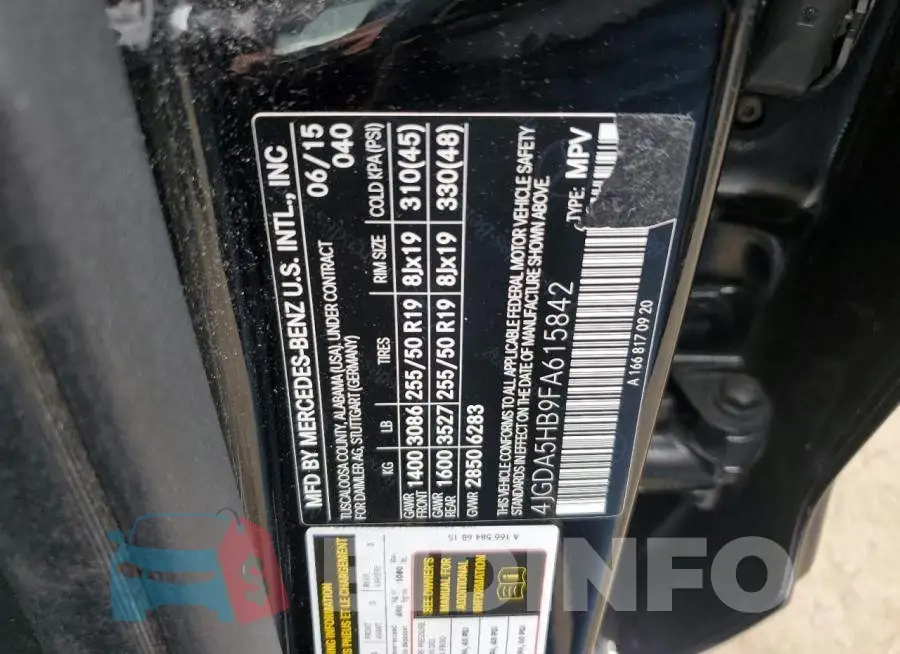 4JGDA5HB9FA615842 Photo# 12