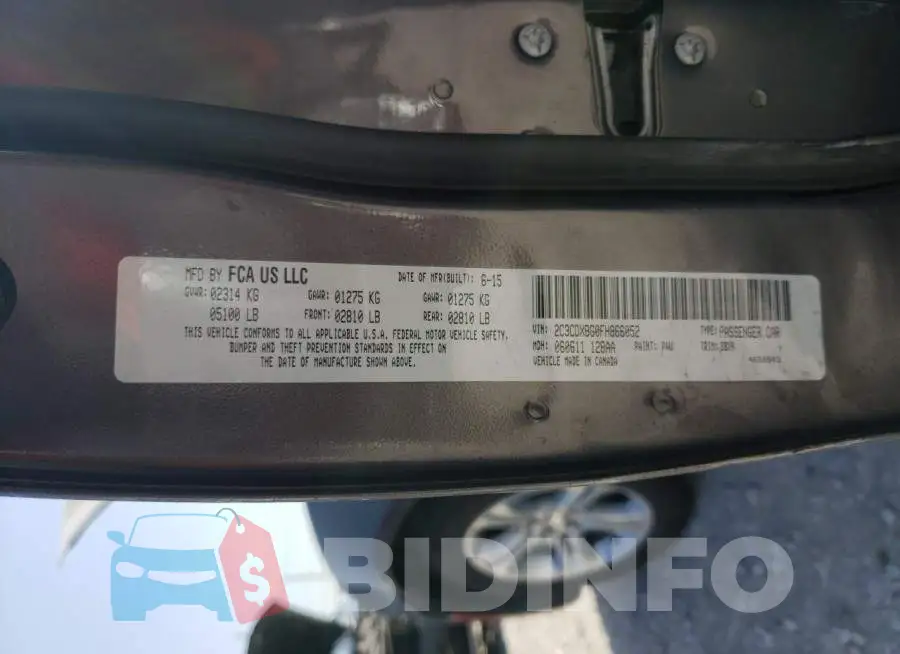 2C3CDXBG0FH866052 Photo# 12