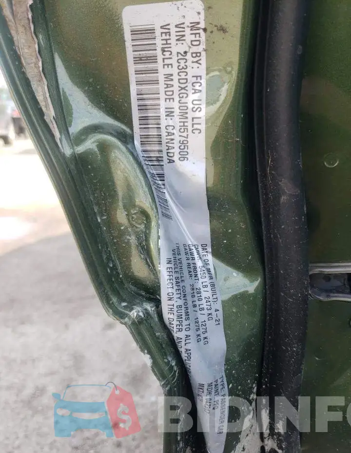 2C3CDXGJ0MH579506 Photo# 13
