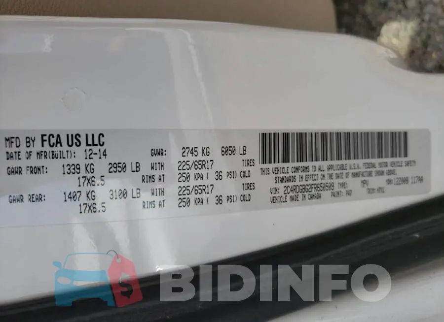 2C4RDGBG2FR650509 Photo# 14