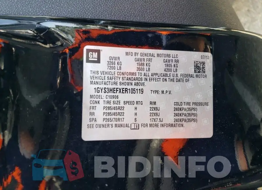 1GYS3HEFXER105119 Photo# 13