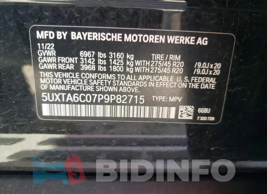 5UXTA6C07P9P82715 Photo# 13