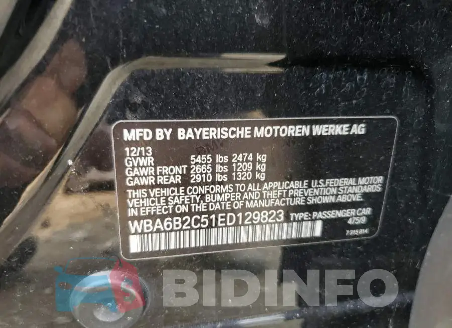 WBA6B2C51ED129823 Photo# 12