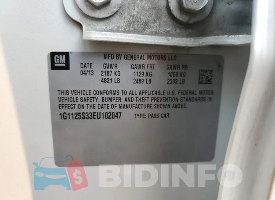 1G1125S33EU102047 Photo# 13
