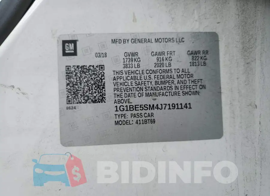 1G1BE5SM4J7191141 Photo# 13