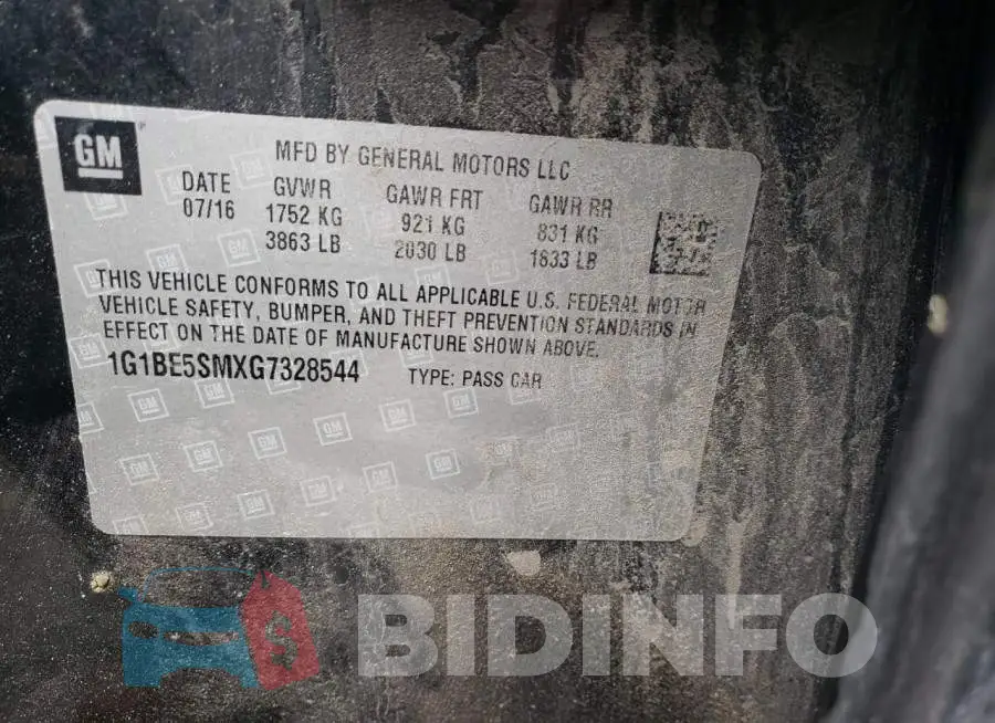 1G1BE5SMXG7328544 Photo# 12