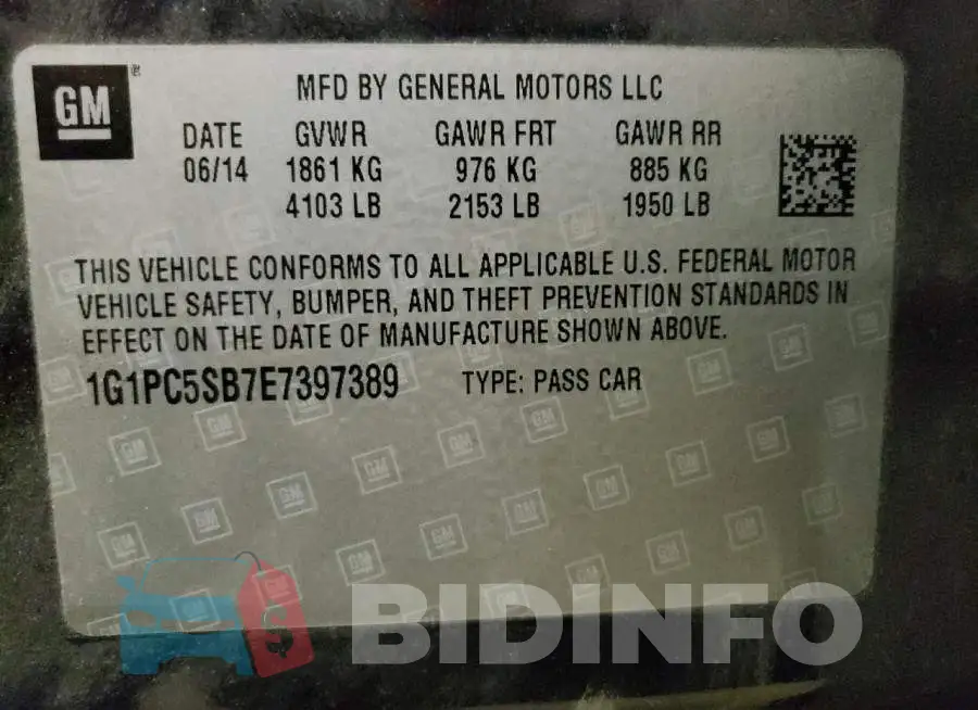 1G1PC5SB7E7397389 Photo# 12
