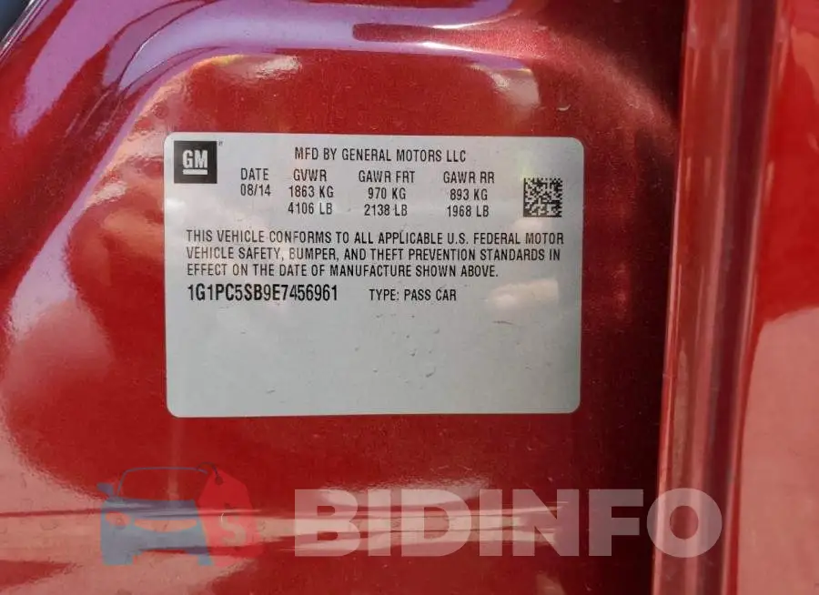 1G1PC5SB9E7456961 Photo# 12