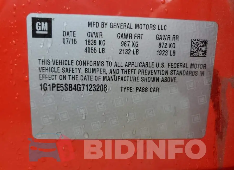 1G1PE5SB4G7123208 Photo# 12