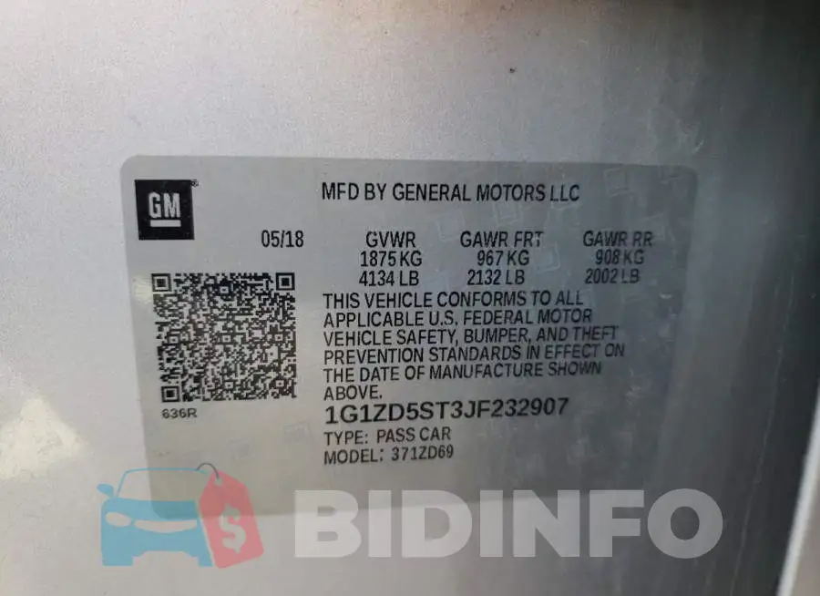 1G1ZD5ST3JF232907 Photo# 12