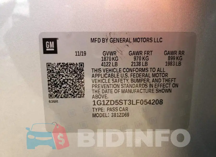 1G1ZD5ST3LF054208 Photo# 12