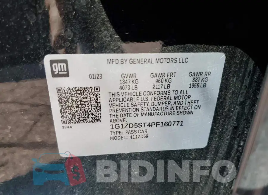 1G1ZD5ST4PF160771 Photo# 12