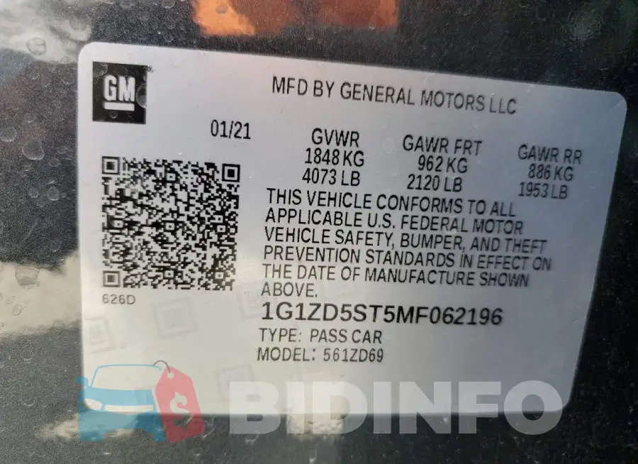 1G1ZD5ST5MF062196 Photo# 12