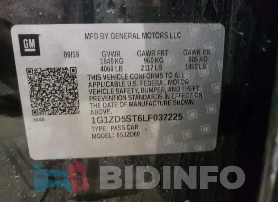 1G1ZD5ST6LF037225 Photo# 12