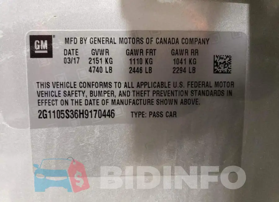 2G1105S36H9170446 Photo# 12