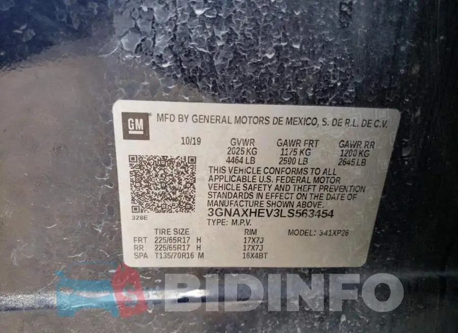 3GNAXHEV3LS563454 Photo# 13