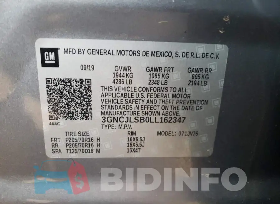 3GNCJLSB0LL162347 Photo# 12
