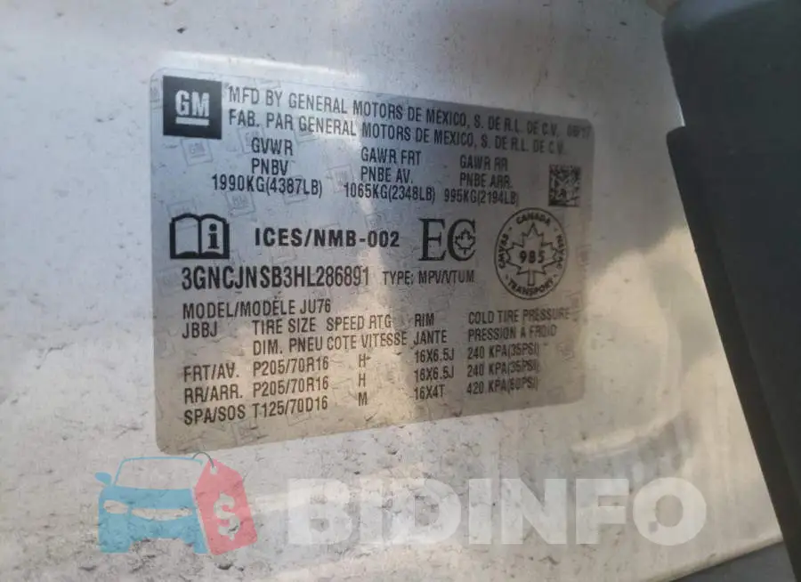 3GNCJNSB3HL286891 Photo# 13