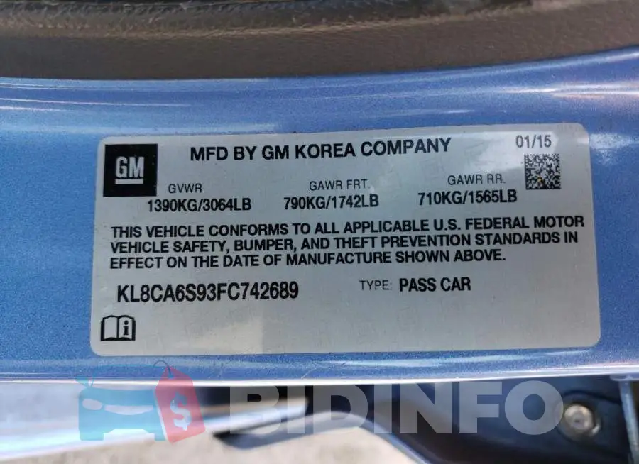 KL8CA6S93FC742689 Photo# 12