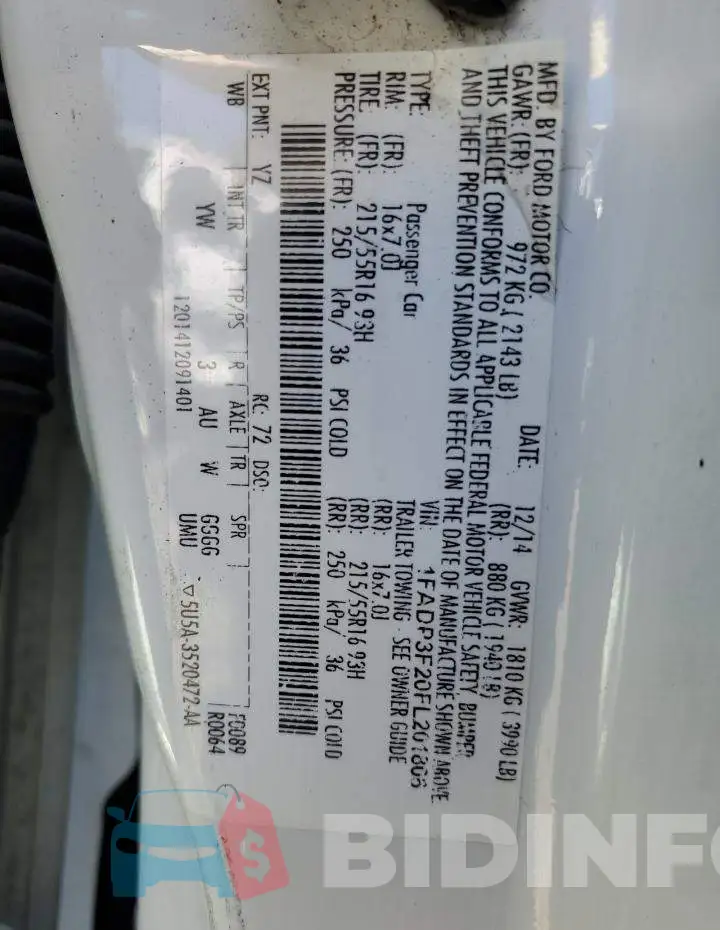 1FADP3F20FL201806 Photo# 12