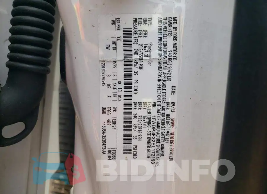 1FADP3F22EL172193 Photo# 12