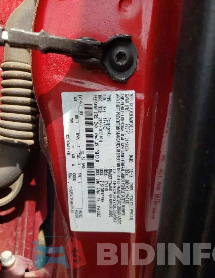 1FADP3F27GL360582 Photo# 12