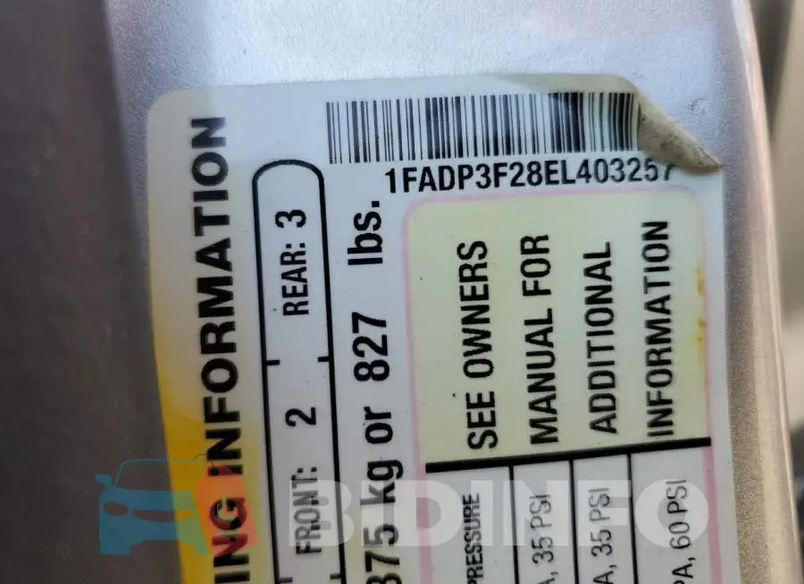 1FADP3F28EL403257 Photo# 12