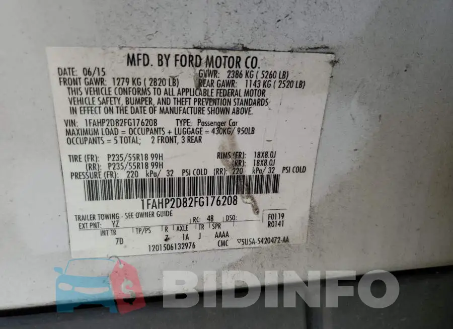 1FAHP2D82FG176208 Photo# 12