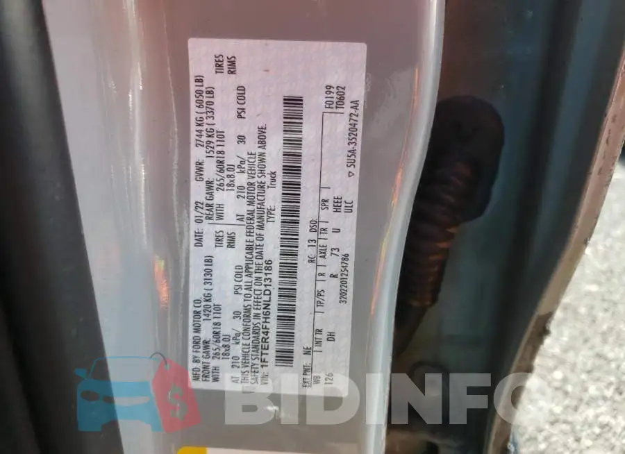 1FTER4FH6NLD13186 Photo# 12
