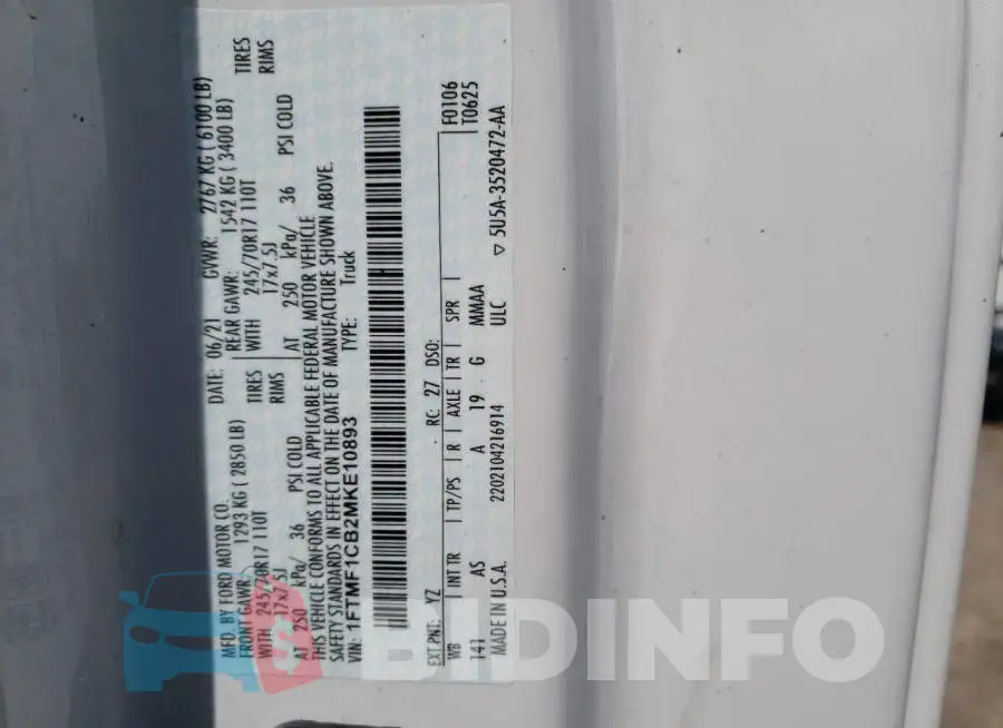 1FTMF1CB2MKE10893 Photo# 12